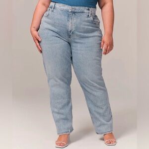 NWT Abercrombie & Fitch 90s Straight Ultra High Rise Jeans Size 35 / 20 Short